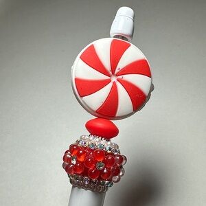 Red and White Decorative Pen